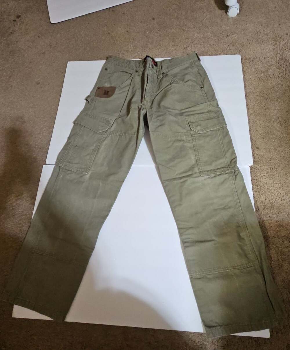 Wrangler Riggs Workwear Cargo Pants Size 34x30 Olive Green Ripstop